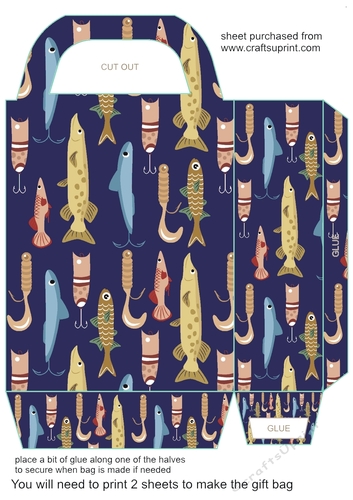Fishing themed gift bag 4