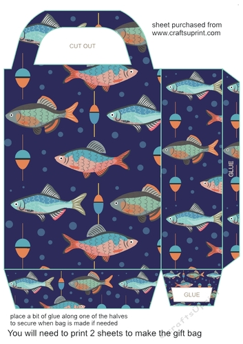 Fishing themed gift bag 6