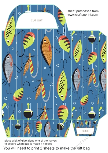 Fishing themed gift bag 9