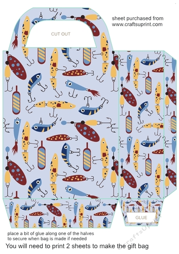 Fishing themed gift bag 13