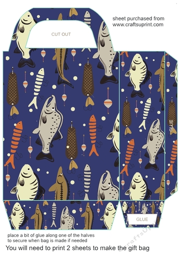 Fishing themed gift bag 14