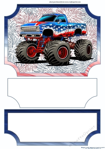 American Monster Truck easel topper with layered stopper(no base) 5