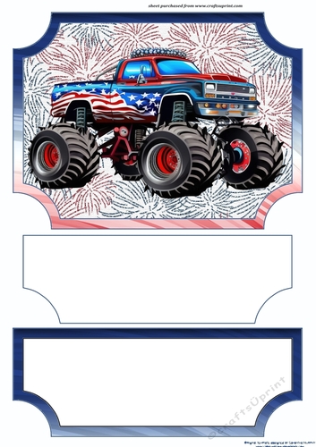 American Monster Truck easel topper with layered stopper(no base) 7