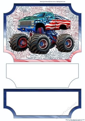 American Monster Truck easel topper with layered stopper(no base) 8