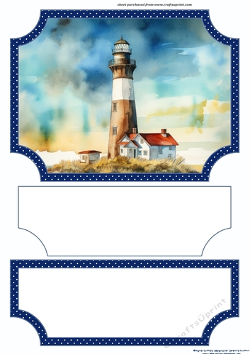 Lighthouse easel topper and layered stopper(no base) 3