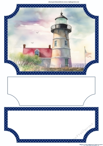 Lighthouse easel topper and layered stopper(no base) 6