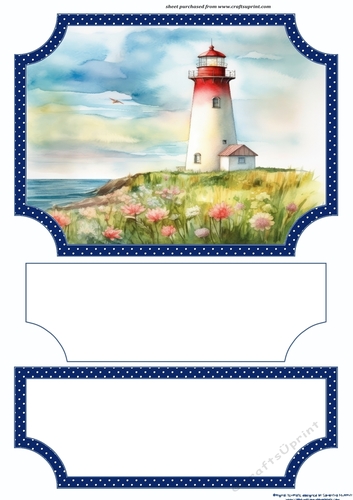 Lighthouse easel topper and layered stopper(no base) 10