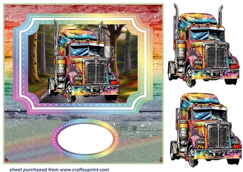 Rainbow truck card front 1