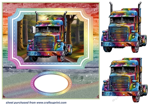 Rainbow truck card front 2