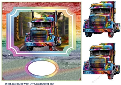 Rainbow truck card front 3