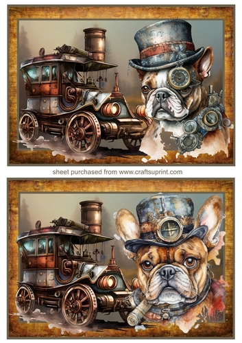 2 Steam punk Frenchie toppers 1