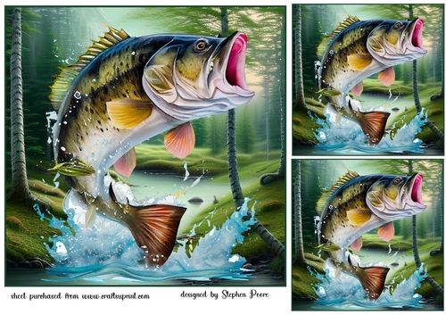 3 Jumping fish card fronts/toppers 2