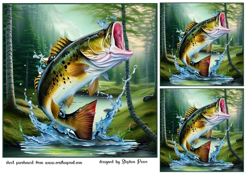 3 Jumping fish card fronts/toppers 3