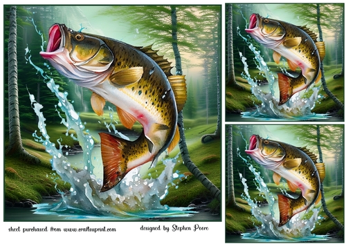 3 Jumping fish card fronts/toppers 4