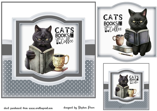 Cats books and coffee card front 2