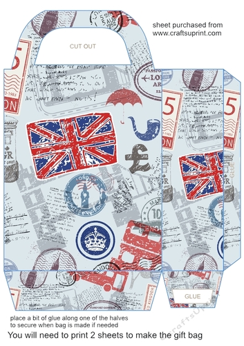 England themed gift bag