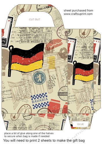 German themed gift bag