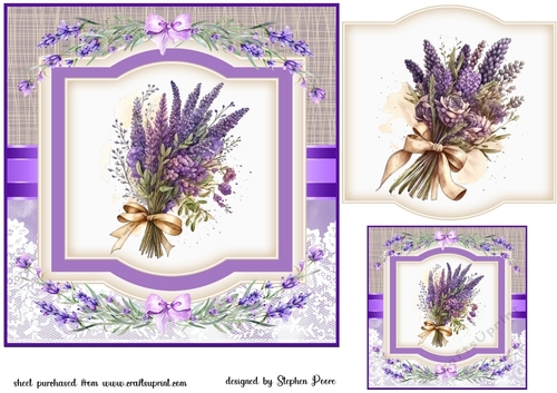 Lavender bouquet card front 1