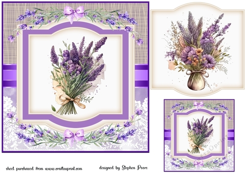 Lavender bouquet card front 2