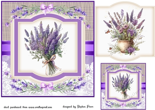 Lavender bouquet card front 3