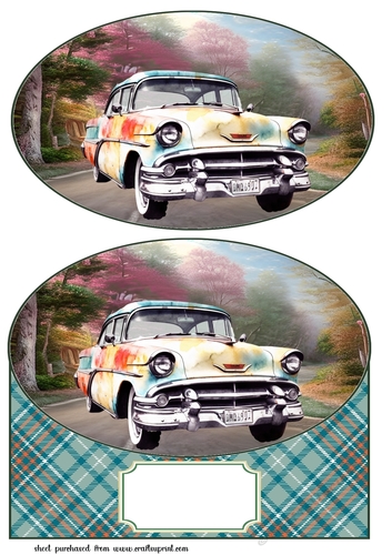 Vintage car card front 5