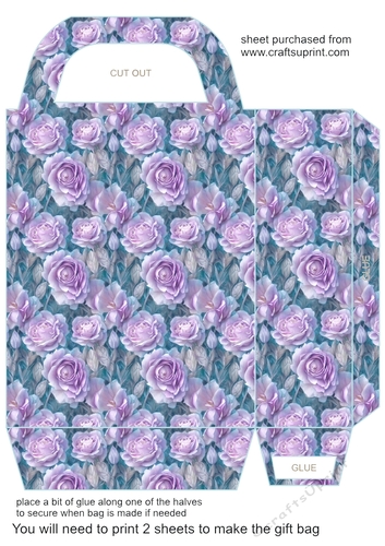 Lilac roses gift bag 1