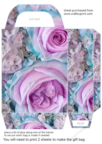 Lilac roses gift bag 8