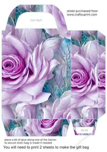 Lilac roses gift bag 9