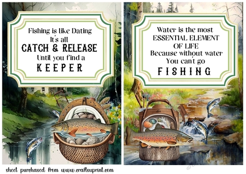 2 Fishing card fronts with sentiment 4
