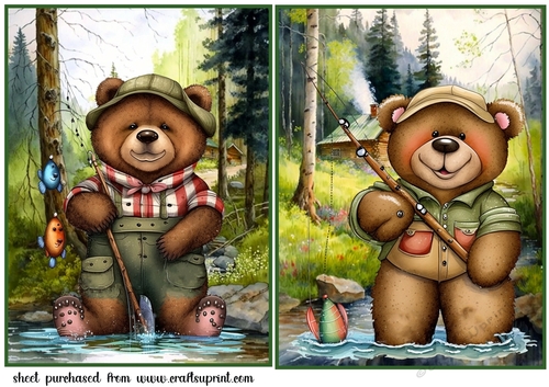 2 Fishing bear card fronts 2