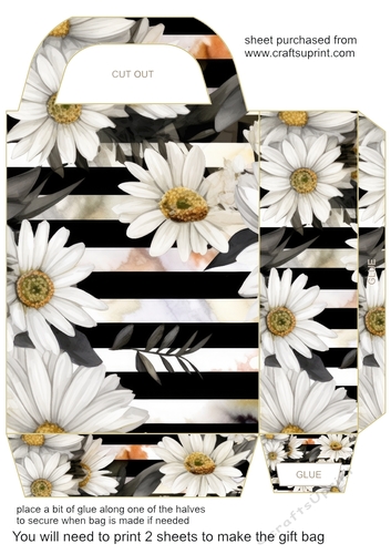 Geometric daisy gift bag 1