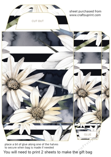 Geometric daisy gift bag 2
