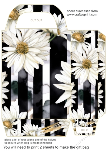 Geometric daisy gift bag 3