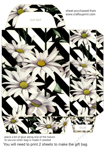 Geometric daisy gift bag 4