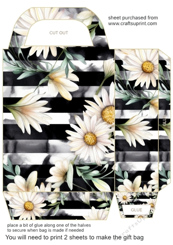 Geometric daisy gift bag 5
