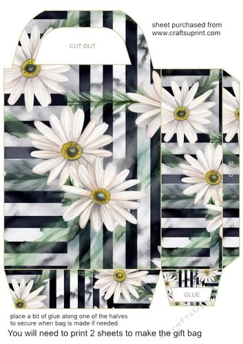 Geometric daisy gift bag 6