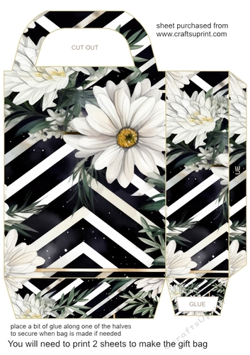 Geometric daisy gift bag 7