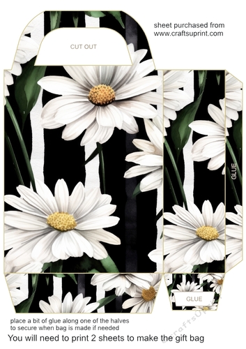 Geometric daisy gift bag 8