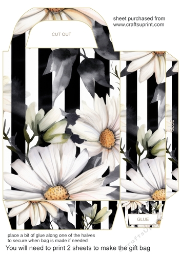 Geometric daisy gift bag 9