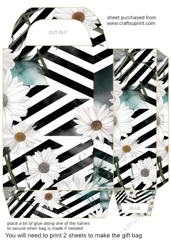Geometric daisy gift bag 10