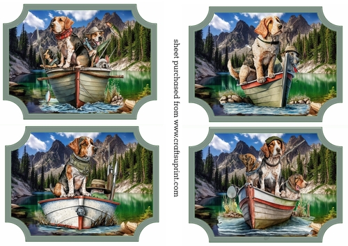 4 Pup fishing toppers