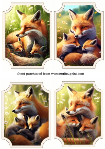 4 Fox with baby toppers 2