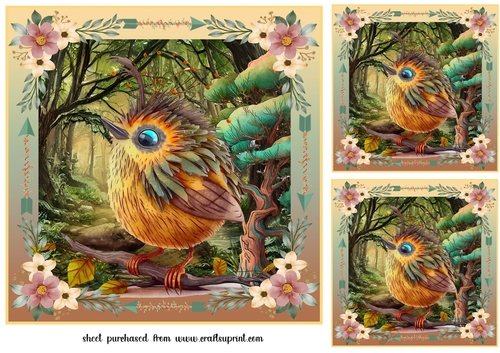 3 Tribal animal card front/toppers 17