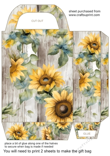 Wooden floral gift bag 21