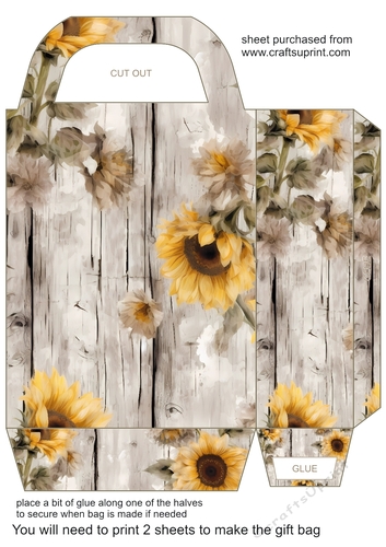 Wooden floral gift bag 22