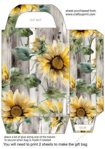 Wooden floral gift bag 23