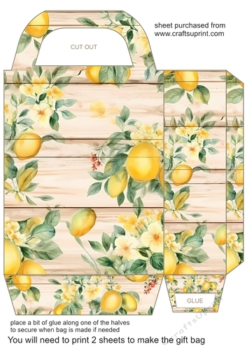Wooden floral gift bag 24