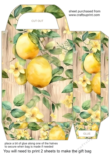 Wooden floral gift bag 25