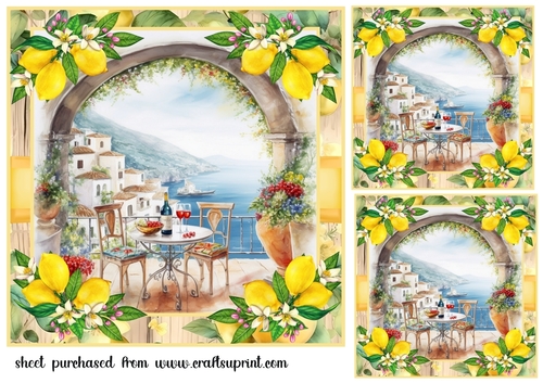 The Amalfi Coast scene card front