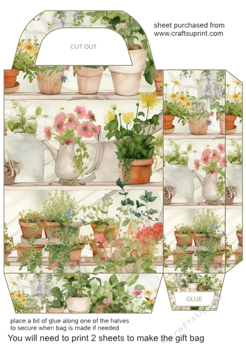 Gardening theme gift bag 1